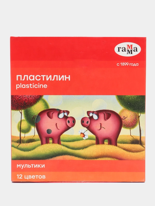 Пластилин Гамма "Мультики", 12 цветов, 240г, со стеком,