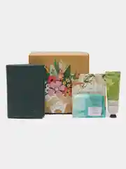 Зеленый кошелек женский из эко-кожи в подарочной упаковке/портмоне