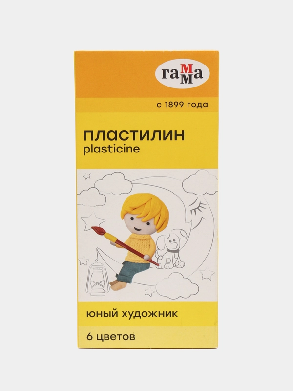 Пластилин Гамма "Юный художник" NEW, 06 цветов, 84г, со стеком,