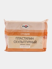 Пластилин скульптурный Гамма "Студия", телесный, мягкий, 500г, пакет