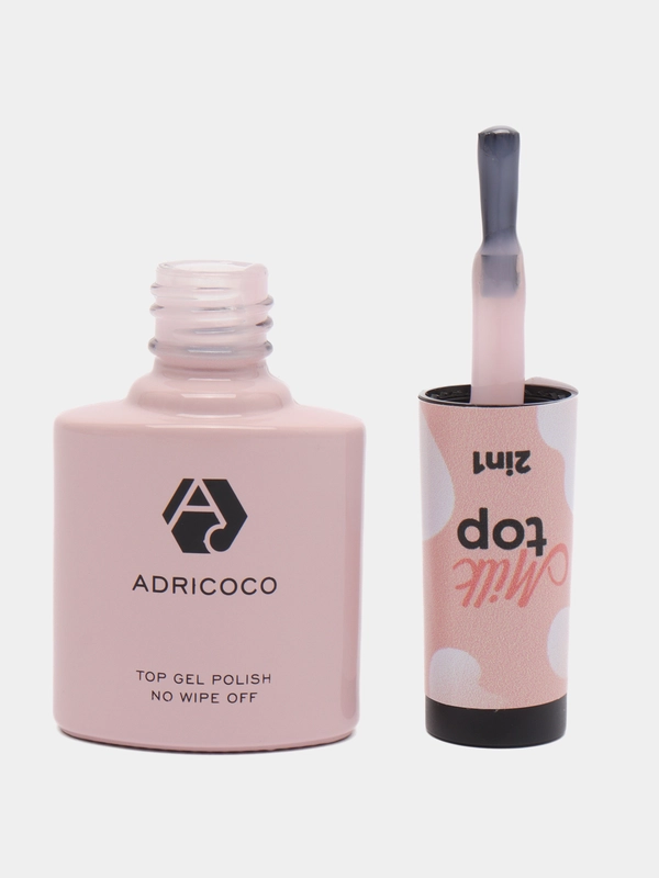 Камуфлирующий топ для гель-лака Milk top Adricoco, 8 мл
