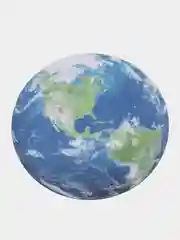 Синий круглый коврик для мыши Планеты, Космос