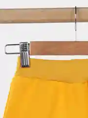 Желтый брюки для малышей, утепленные, трикотаж