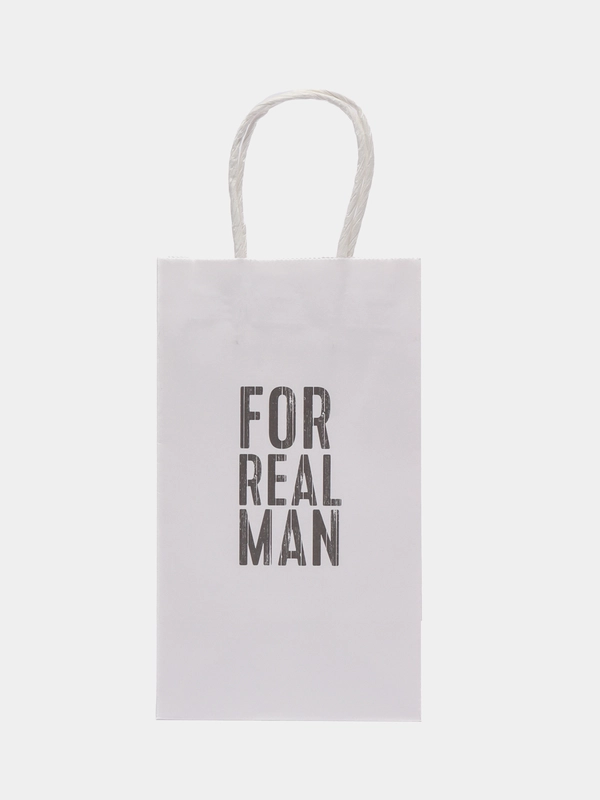 Пакет подарочный "For real man", 12 х 21 х 9 см