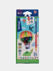 Карандаши цветные двусторонние Berlingo SuperSoft Duo, 24 цвета, 12 штук