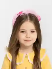 Ободок нежно розовый с розочками