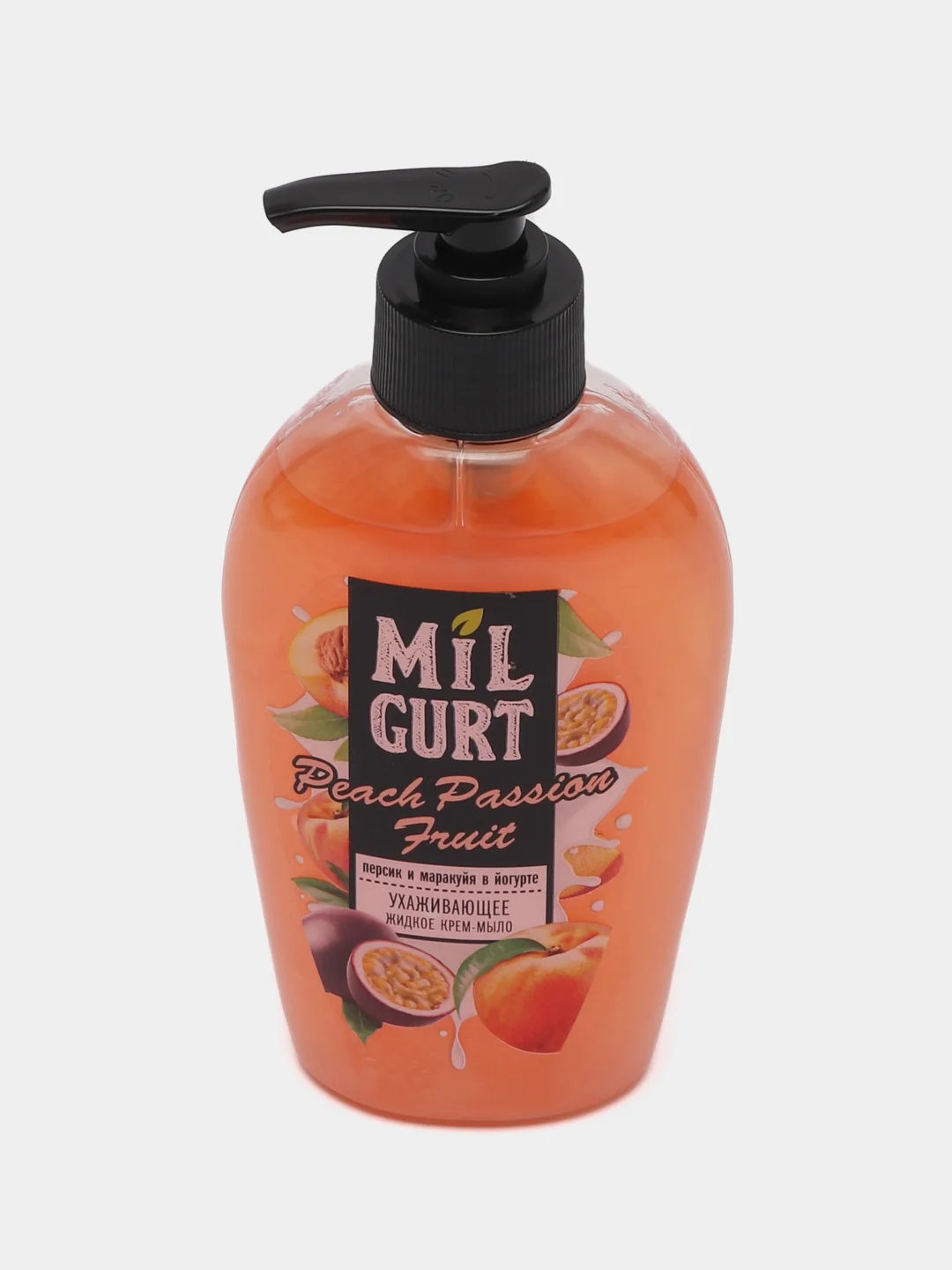 Крем-мыло жидкое MILGURT "Персик и маракуйя в йогурте", 280 г