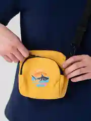 Горчичный сумка мужская, через плечо