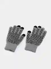Серый перчатки демисезонные мужские, женские, для экрана сенсорные  touch screen