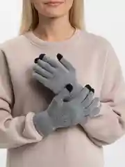 Серый перчатки демисезонные мужские, женские, для экрана сенсорные  touch screen