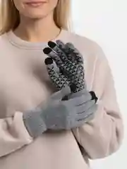 Серый перчатки демисезонные мужские, женские, для экрана сенсорные  touch screen