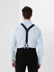 Черный подтяжки мужские в коробке, двойной клипс