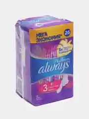 Женские гигиенические прокладки с крылышками Always Platinum Супер Плюс, размер 3, 26 штук