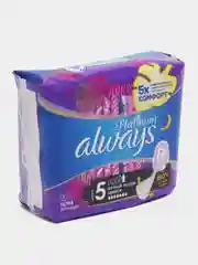 Прокладки женские гигиенические Always Platinum Secure Night Single "Ультратонкие", 5 штук