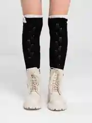 Черный гетры вязанные