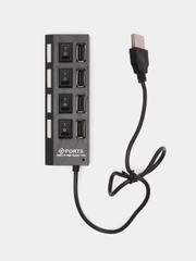 Разветвитель USB, 4 разъема, usb hub