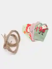 Красный новогодние бирки для подарка, 8 штук