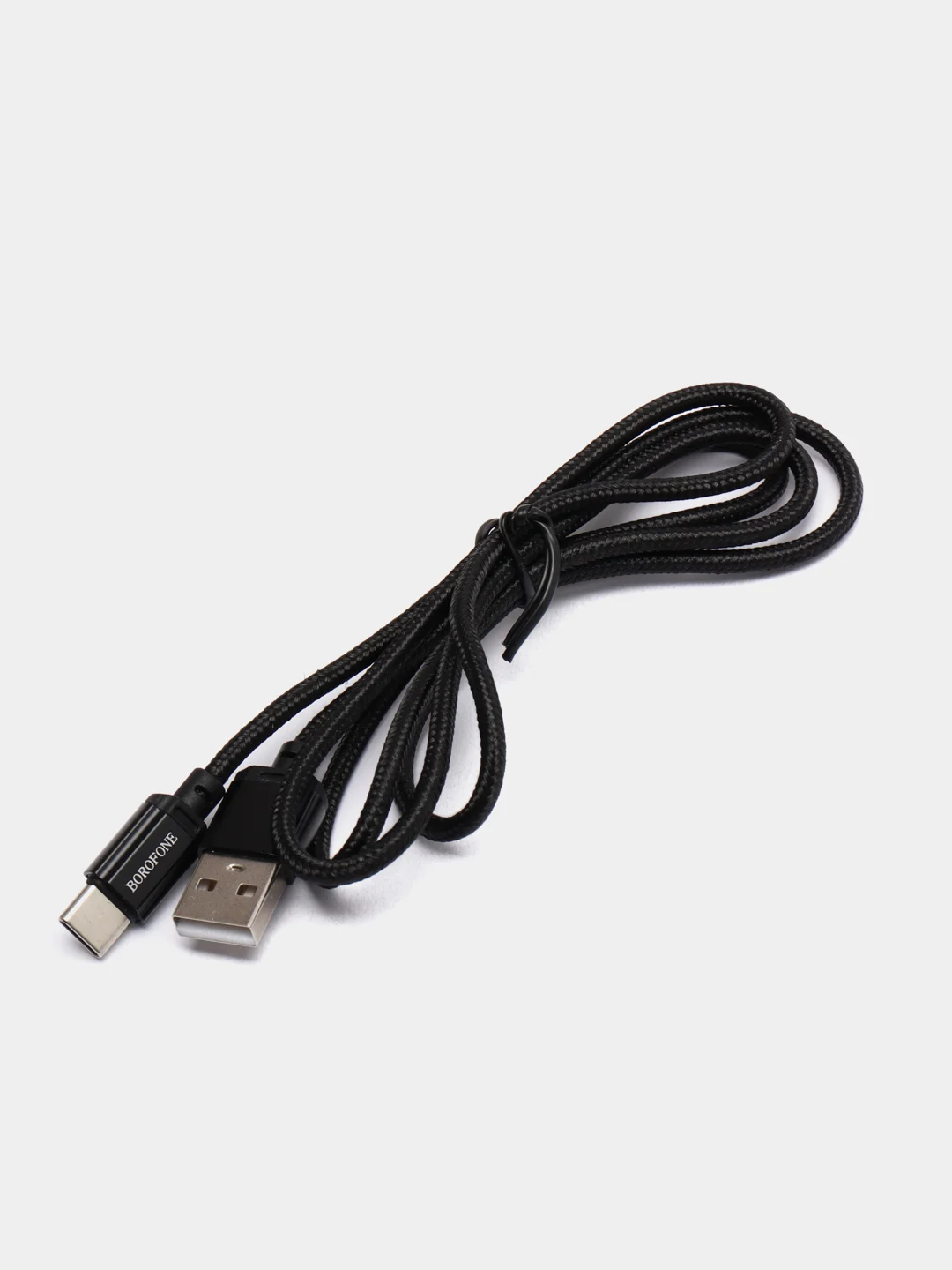 Черный кабель BOROFONE BX87 для iPhone и Android, Micro-USB / Type-C / Lightning, в тканевой оплетке