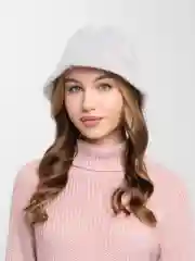 Серый панама меховая теплая, шапка женская, шляпа