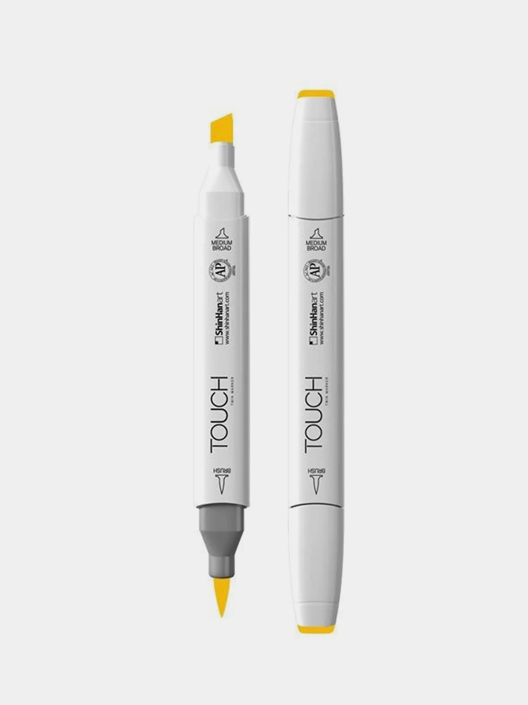 Маркер для скетчей TOUCH BRUSH двухсторонний цв.222 желтый золотой