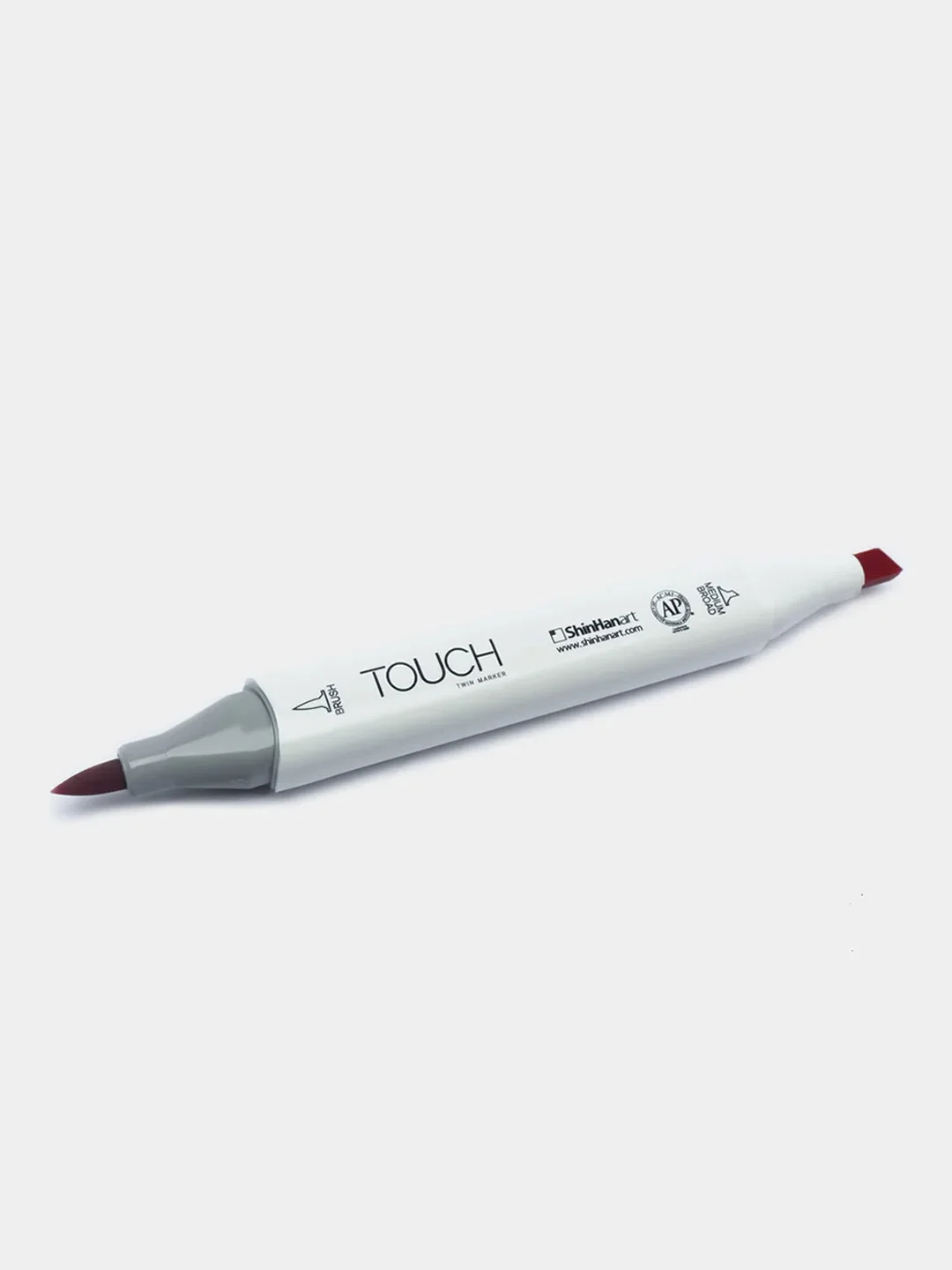 Маркер для скетчей TOUCH BRUSH двухсторонний цв.004 красный яркий