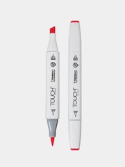 Маркер для скетчей TOUCH BRUSH двухсторонн цв.011 красн карминовый