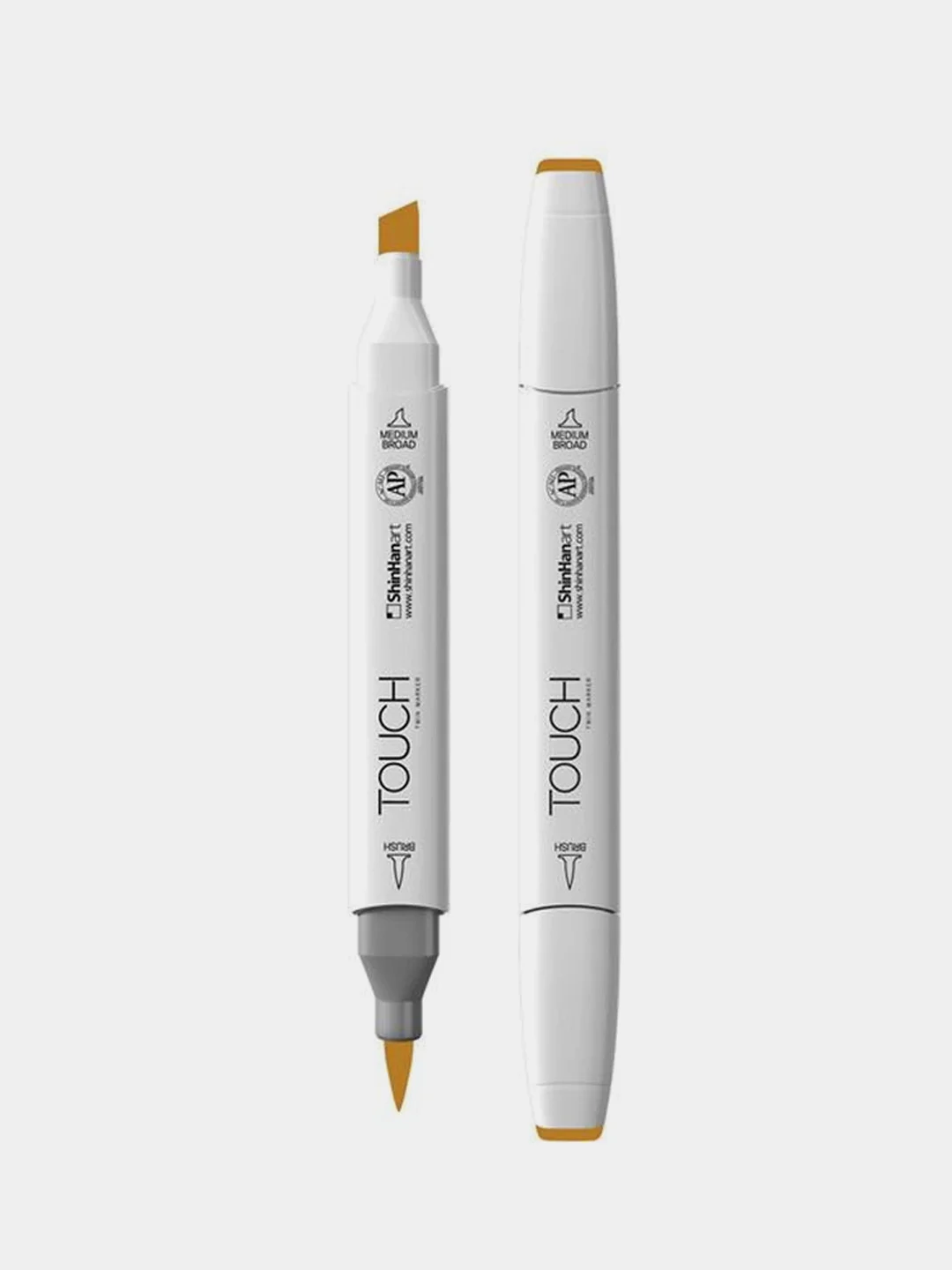 Маркер для скетчей TOUCH BRUSH двухсторонний цв.101 охра желтая