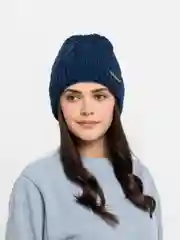 Индиго шапка женская флисовым подкладом Риана