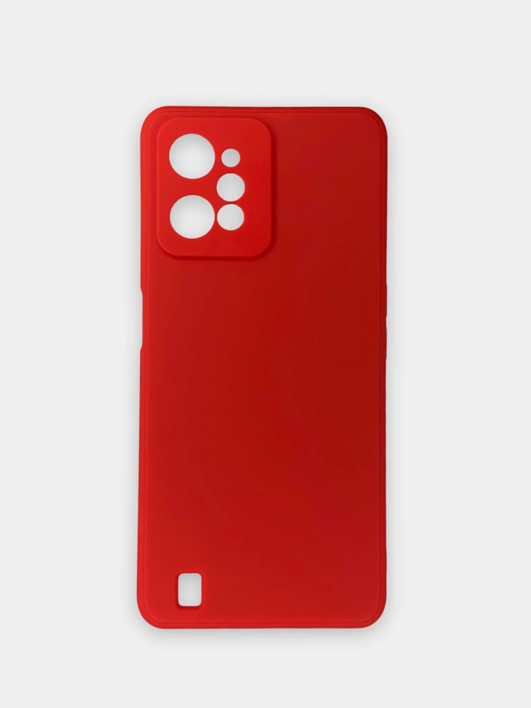 Красный чехол для Realme C31 / Реалми С31 силиконовый, цветной, с мягким подкладом