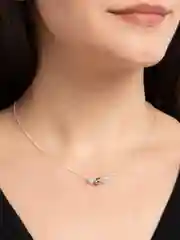 Серебряный цепочка женская с бусинами