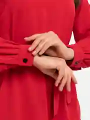 Алый платье женское, вечернее, с поясом