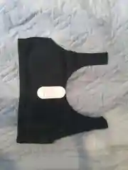 Черный топ бельевой, с чашкой, 2 вида