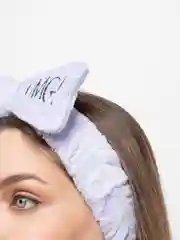 Лавандовый повязка для волос мягкая плюшевая OMG с бантиком, бархатная повязка на голову