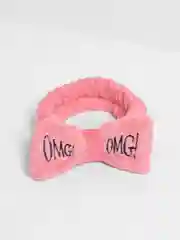 Тёмно-розовый повязка для волос мягкая плюшевая OMG с бантиком, бархатная повязка на голову