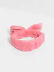 Тёмно-розовый повязка для волос мягкая плюшевая OMG с бантиком, бархатная повязка на голову