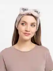 Бежевый повязка для волос мягкая плюшевая OMG с бантиком, бархатная повязка на голову
