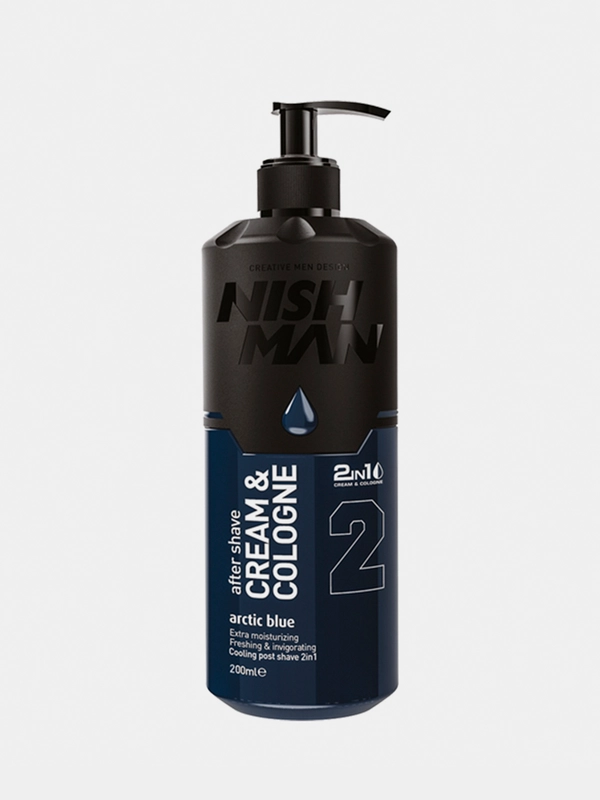 NISHMAN Крем 2в1 после бритья 02 Arctic Blue 200мл