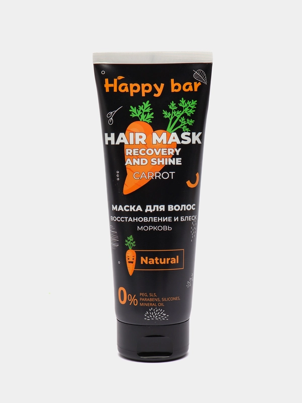 Натуральная маска для волос Happy bar, восстанавливающая