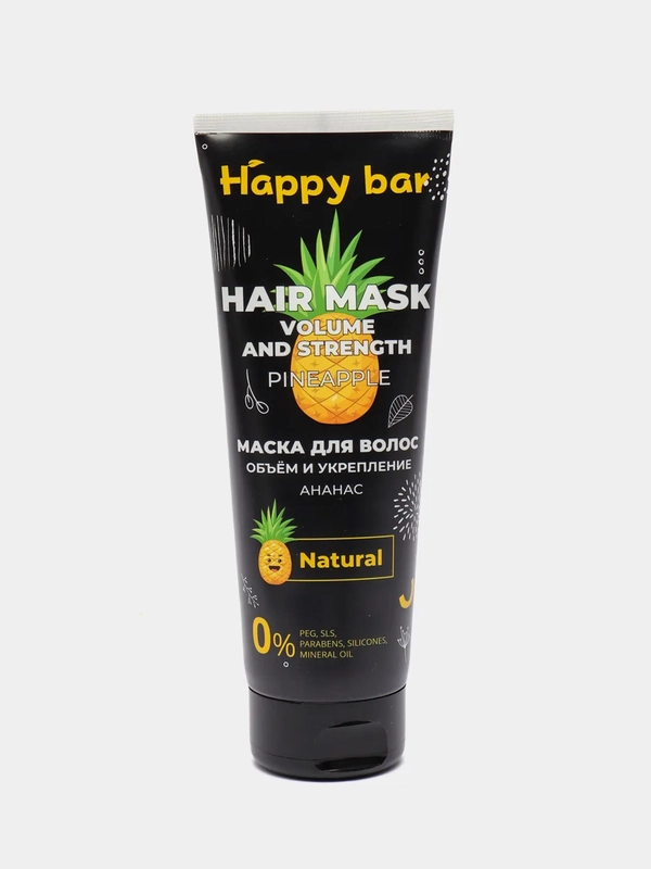 Натуральная маска для волос для создания объема Happy bar