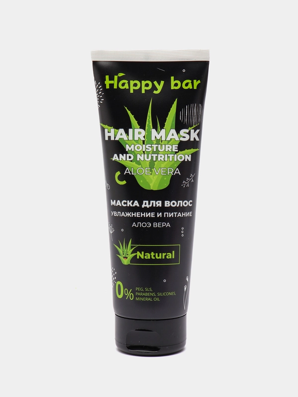 Натуральная увлажняющая маска для волос Happy bar