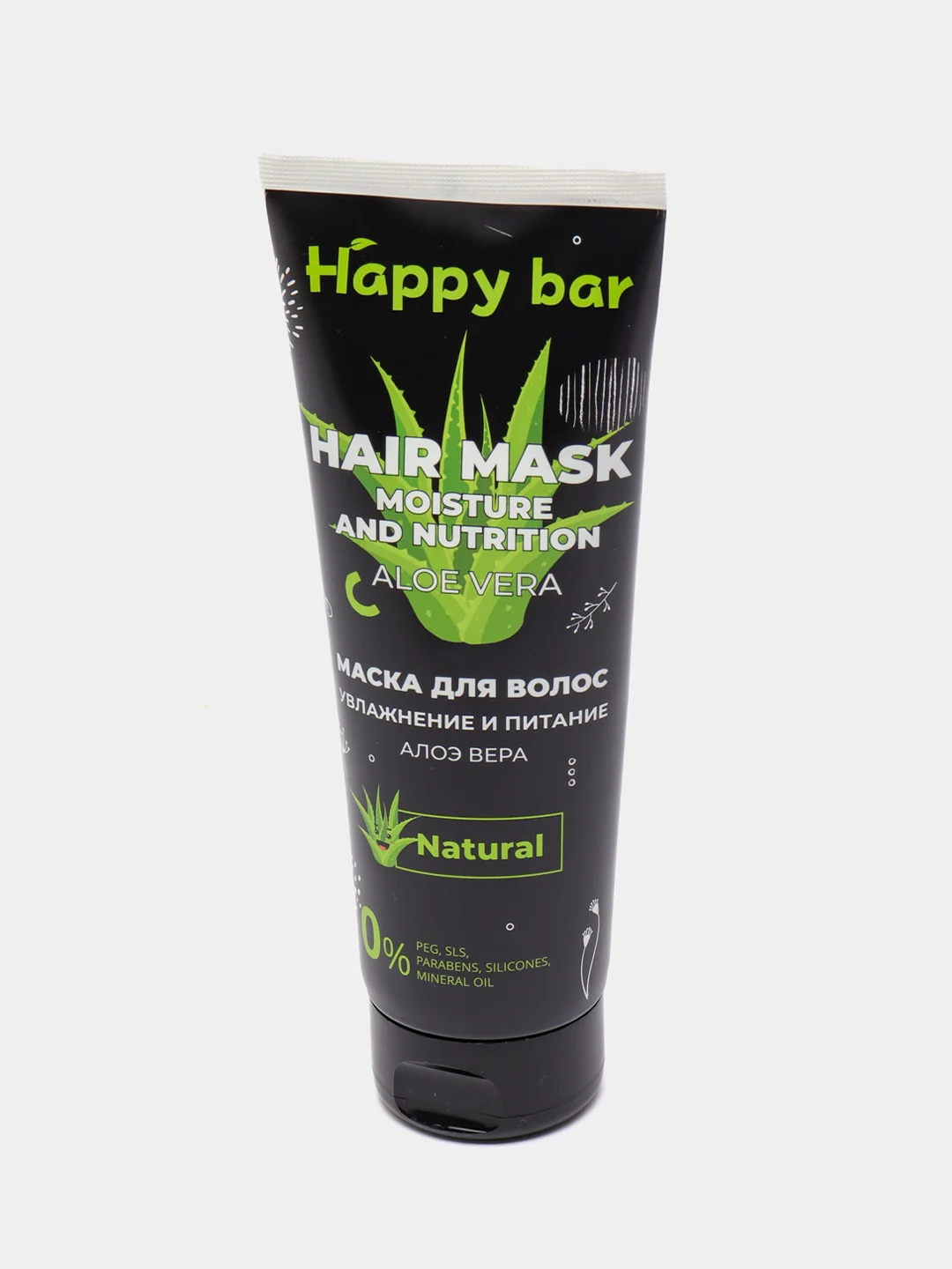 Натуральная увлажняющая маска для волос Happy bar