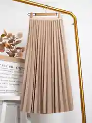 Карамельный плиссированная юбка
