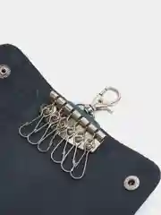 Тёмно-бирюзовый ключница из натуральной кожи