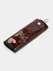 Коричневый ключница из натуральной кожи