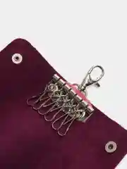 Фуксия ключница из натуральной кожи