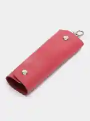 Розовый ключница из натуральной кожи