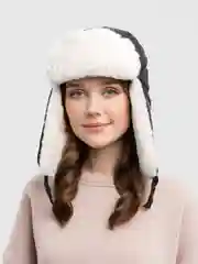 Красный шапка-ушанка, унисекс