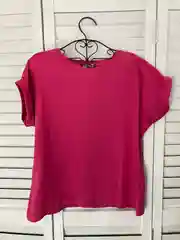 Вишнёвый футболка базовая QP Store, хлопковая