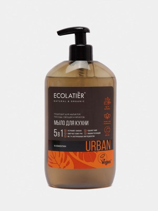 Жидкое мыло для рук КЛЕМЕНТИН кухонное Ecolatier Urban 600 мл