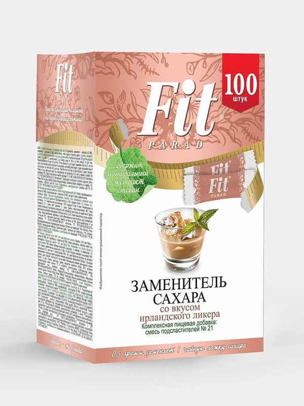 Сахарозаменитель FitPARAD, смесь №21, вкус ирландский ликёр, 100 стиков, 50 г